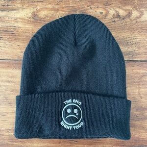 The Emo Night Tour Black Embroidered Beanie